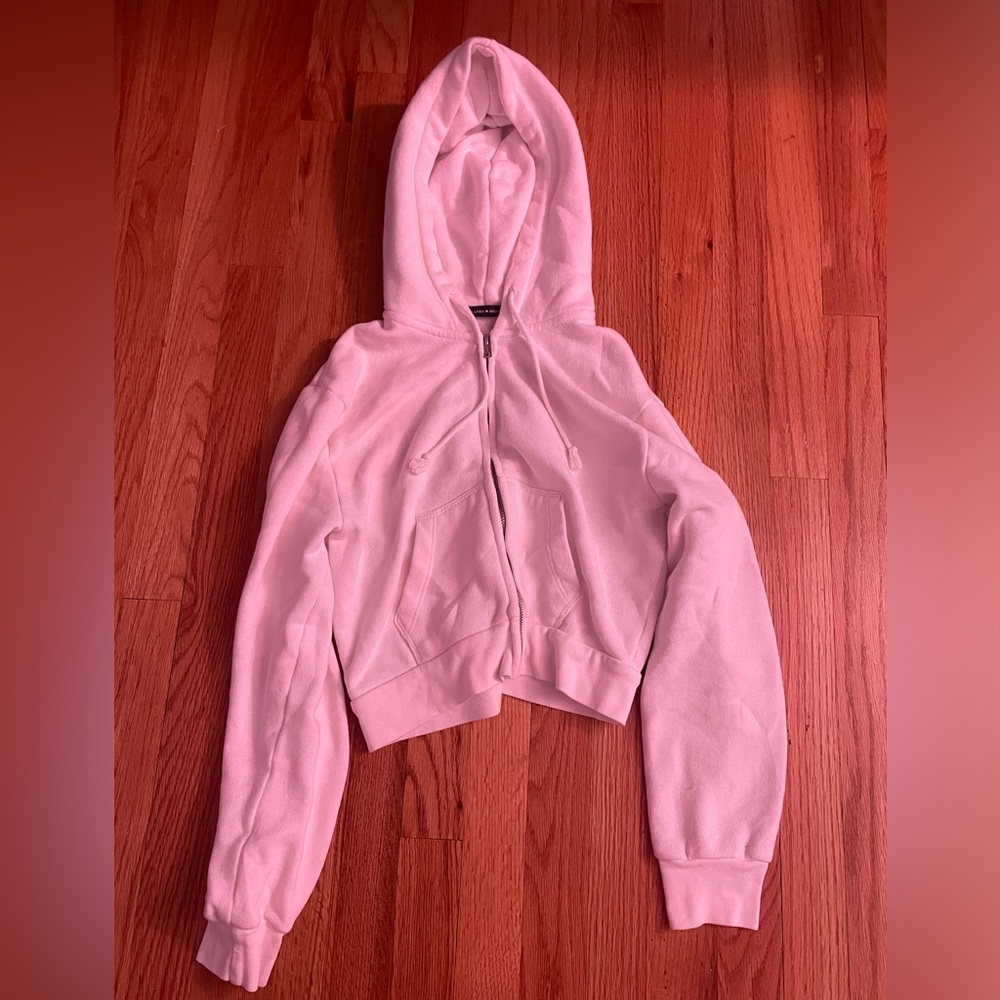 White Brandy Meville cropped hoodie